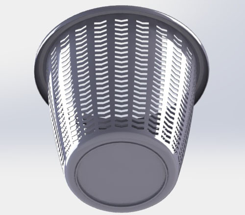 SolidWorks軟件建模學垃圾桶怎么畫－渲染效果圖